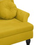 vidaXL Banc avec coussins jaune 120 5x65x75 cm velours