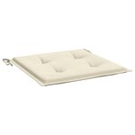 vidaXL Coussins de chaise de jardin lot de 2 crème 50x50x4 cm