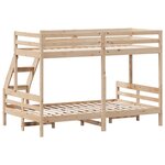 vidaXL Lit superposé sans matelas 90x200/120x200 cm bois massif