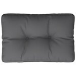 vidaXL Coussin de palette anthracite 60x40x12 cm tissu
