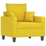 vidaXL Ensemble de canapés 4 Pièces avec coussins jaune clair tissu