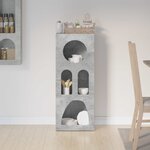 vidaXL Buffet Gris béton 40 x 35 x 100.5 cm Bois d'ingénierie