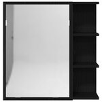 Armoire Miroir de Salle de Bain vidaXL - Chêne Noir 62 5x20 5x64cm en Bois d'ingénierie