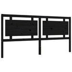 vidaXL Cadre de lit sans matelas noir 200x200 cm bois massif de pin