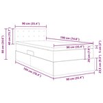 vidaXL Lit de rangement LED avec matelas Bleu foncé 90 x 190 cm