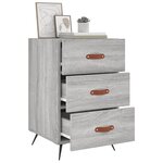 vidaXL Table de chevet sonoma gris 40x40x66 cm bois d'ingénierie