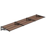 vidaXL Auvent de porte Noir 358 5x90 cm Polycarbonate