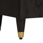 vidaXL Buffet avec étagère Noir 40 x 33 x 75 cm Bois de mangue massif