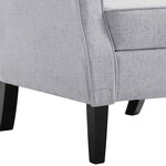 vidaXL Fauteuil gris clair tissu