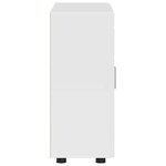 vidaXL Buffet Blanc brillant 55.5 x 29 x 100 cm Bois d'ingénierie