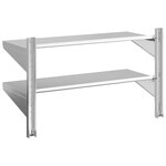 vidaXL Étagère murale à 2 niveaux 100x40x60cm argenté acier inoxydable