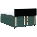 vidaXL Sommier à lattes de lit et matelas Vert foncé 140x190cm Velours