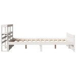 vidaXL Cadre de lit avec tête de lit sans matelas blanc 140x190 cm