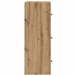 vidaXL Meuble mural Chêne artisanal 35 x 37 x 102 cm Bois d'ingénierie