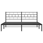 vidaXL Cadre de lit métal sans matelas avec tête de lit noir 193x203cm