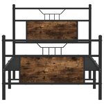 vidaXL Cadre de lit sans matelas chêne fumé 75x190cm bois d'ingénierie
