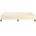 vidaXL Cadre de lit sans matelas crème 200x200 cm similicuir