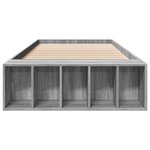vidaXL Cadre de lit sans matelas sonoma gris 90x190 cm