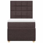 vidaXL Sommier à lattes de lit avec matelas Marron foncé 100x200 cm