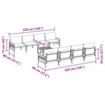vidaXL Ensemble de canapé de jardin 9 Pièces Anthracite Acier & tissu