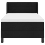 vidaXL Lit à ressorts avec tête de lit Noir 200 x 80 cm tissu