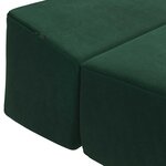 vidaXL Canapé-lit pliable Vert foncé 200 x 70 x 15 cm Velours