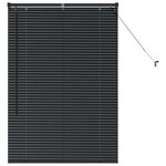 vidaXL Store de Fenêtre avec des rideaux Autre Noir 80 x 130 cm Aluminium