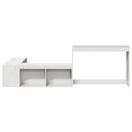 vidaXL Table de chevet avec bureau blanc bois de pin massif