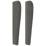 vidaXL Tête de lit avec oreilles Gris foncé 83x23x118/128 cm Velours