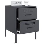 vidaXL Table de chevet anthracite 36x39x50 5 cm acier
