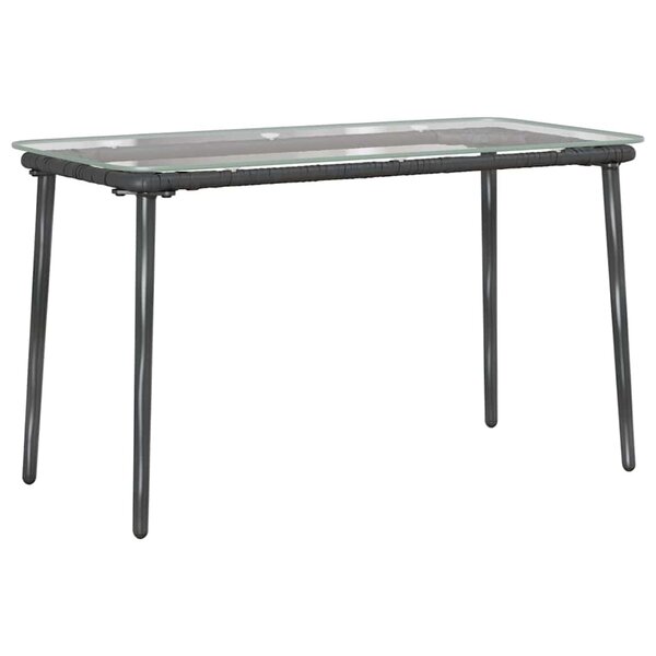 vidaXL Table de Jardin Noir 80 x 40 x 45 cm Poly rotin