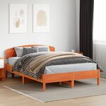 vidaXL Cadre de lit sans matelas cire marron 160x200cm bois pin massif