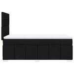 vidaXL Sommier à lattes de lit et matelas Noir 80x200 cm Tissu