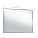vidaXL Miroir mural à LED pour salle de bains 100x60 cm