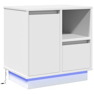vidaXL Cabinet de chevet Blanc 50 x 34 5 x 50 cm. Bois d'ingénierie
