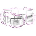 vidaXL Ensemble de canapés d'extérieur 5 pc Naturel et Crème Polyester