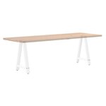 vidaXL Pieds de table à manger en forme de A 2 pièces Blanc 60 x (72-73) cm Acier