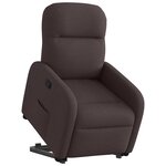vidaXL Fauteuil inclinable marron foncé tissu