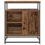 Buffet vidaXL en vieux bois 69x35x80 cm en bois d'ingénierie et en acier