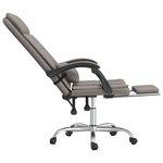 vidaXL Fauteuil de massage inclinable de bureau Taupe Tissu