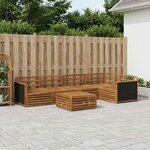 vidaXL Ensemble de canapés d'extérieur 6 Pièces Naturel 79 x 79 x 37 cm
