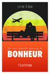 Carte Félicitations Beaucoup de Bonheur avec Enveloppe pour Couple Homme Femme - Affichette Mini Posters Format 17x11 5cm - Amoureux Voyage de noces Avion Coucher de Soleil Rétro Vintage