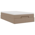 VidaXL Cadre de lit ottoman et matelas cappuccino 120x190cm similicuir