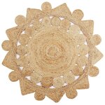 vidaXL Tapis fait à la main Jute tressée 150 cm