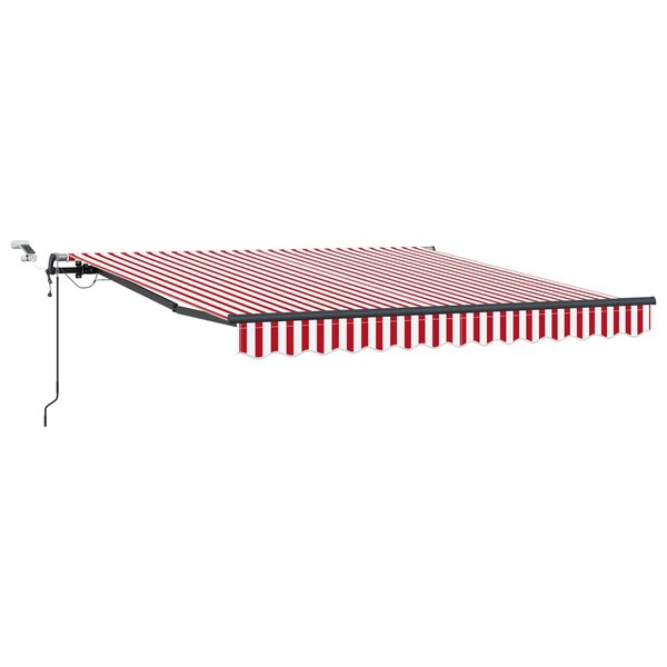 vidaXL Tissu de auvent Rouge et Blanc 300 x 250 cm Polyester