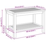 vidaXL Table basse 70x40x45 cm en bois d'acacia massif