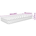 vidaXL Matelas en mousse à mémoire de forme blanc 80x160x17 cm doux