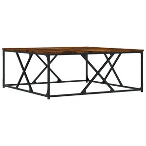 vidaXL Table basse chêne fumé 100x100x40 cm bois d'ingénierie
