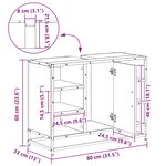 vidaXL Cabinet de salle de bain avec porte Bois Ancien 80 x 33 x 60 cm