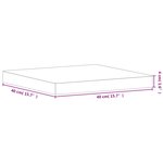 vidaXL Dessus de table 40x40x4 cm carré bois massif de hêtre
